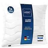 LILENO HOME Kopfkissen 80x80 cm [1er Set] MEDIUM mit 850g Kissen-Füllung - Bett oder Deko Kissen mit Reißverschluss zum Anpassen - Waschbar bis 95° - Sofa-Kissen & Zierkissen für Couch/Bett