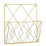 Wandregal - Zeitungshalter | Bücherregal Zeitschriftenhalter | Zeitungsständer Metall Wandkorb | Wand-Hängekorb | Aufbewahrungskorb Für Zeitschriften | Wandregal Aus Metall Hängemappen-Organizer