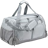 Modeokker. Sporttasche, Reisetasche, Turnbeutel mit Schuhfach & Nassfach & Wasserresistenter Beutel für Männer und Frauen, 31 l (43,2 cm) (grau)