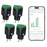 EIGHTREE WLAN Steckdose Outdoor, IP44 Außensteckdose Wasserdicht, WLAN Steckdose mit Strommessung Kompatibel mit Alexa, SmartThings&Google Home, Zeitschaltuhrfunktion, Fernbedienung&Stimmenkontrolle