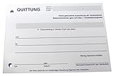 1x Block Quittung - Quittungsblock für Kleinunternehmer (§19) - 100 Blatt DIN A6 - gelocht - NICHT durchschreibend (22426)