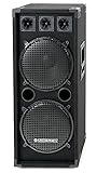 McGrey DJ-2222 2-Etagen DJ PA Lautsprecher Box 2x 30cm (12“) Subwoofer 1000W (Passiv, 2-Wege System, Holzgehäuse)