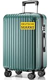 ABISTAB Hartschalen Reisekoffer groß 76x51x30cm, Handgepäck Koffer, Koffer & Trolleys mit 4 Rollen, Zahlenschloss, leicht Rollkoffer, Dunkelgrün