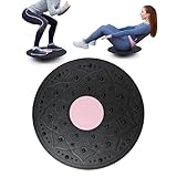 Balance Board, Wackelbrett Ø 30cm, Gleichgewichtstrainer für Erwachsene & Kinder, Yoga und Physiotherapie Board, Geeignet zum Stärken der Stabilität und Ganzkörper Training (pink)