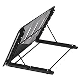 OATIPHO Multifunktionales Ablagegestell mit Verstellbarer Halterung Klappbare Tablet und Laptop Halterung aus Langlebigem Material Schwarz Platzsparend für Büro und Zuhause