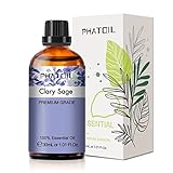 PHATOIL Ätherisches Öl Muskatellersalbeiöl 30 ml, Ätherische Öle Muskatellersalbei Reine Naturrein für Diffuser, Aromatherapie Duftöle Salbeiöl für Luftbefeuchter, Kerzen, Duftlampe