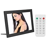 Digitaler Bilderrahmen, 12 Zoll 1280x800 Hochauflösender Digitaler Bilderrahmen, Unterstützt Foto-/Musik-/Videoplayer und Kalenderalarm, mit Fernbedienung, für Familien- oder Kindergeschenk(EU)