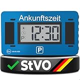 Parkwächter V2 Elektronische Parkscheibe mit Zulassung nach StVO – Digitale Parkscheibe Auto – Parkscheibe Elektrisch mit Zulassung – Automatische Parkuhr mit wechselbarer Taktung – Blau