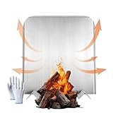 Kaminrückplatte | Metallplatte mit Füßen, Kamin-Wärmereflektor aus Edelstahl – für Villa, Wohnzimmer, Esszimmer, Arbeitszimmer, Café, Wohnung, Ferienhaus