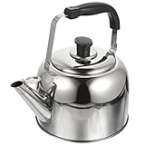OUNONA Edelstahltopf mit Praktischem Pfeifkessel Hochtemperaturbeständig und Korrosionsbeständig für Induktions und Gasherde Bequemer Griff für Sicheres Handling