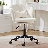 Modernes Design: Ankleidestuhl, Bürostuhl, blütenblattförmige Rückenlehne, schmetterlingsförmiges Lendenkissen, höhenverstellbar, weiches Sitzkissen.Geeignet für Wohnzimmer, Schlafzimmer, Büro usw.