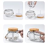aqxreight Glasfeuchter Desktop Zerstäuber Diffusor USB Wiederaufladbares Haushaltszubehör Weißer Herbst und Wenn Humidi Glasfeuchterglas Luftbefeuchter der Luftfeuchtigkeitsbefeuchtere (White)