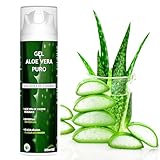 Aloe Vera Gel pur - 100% natürlich - Bio - vegan - EU Produkt - Dermatologisch getestet - Feuchtigkeitspflege für Haut und Haare - Gegen Sonnenbrand, Hautreizungen, Insektenstiche