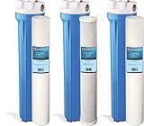 BLUONICS Wasserfilter für das ganze Haus, Sediment und CTO Carbon 3, hoher Durchfluss, 6,3 x 50,8 cm Systeme
