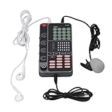 XUXHOU Voice Changer Portable Sound Card für Live -Streaming -Gaming, DJ Controller mit Sprachkugel Zum Singen Geeignet für Online Chat, Podcast, ABS Material