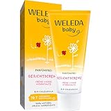 WELEDA Bio Baby Calendula Gesichtscreme parfümfrei – Naturkosmetik Feuchtigkeitscreme mit Mandelöl & Bienenwachs zur Pflege von trockener Haut. Natürliche Gesichtspflege für Babys & Kinder (1x 50ml)