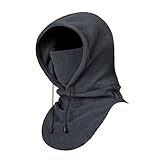 DealKits Balaclava Gesichtsmaske, Winddichte Vollgesichtsmaske, Verstellbare Skimaske, Motorrad- und Fahrrad Maske, Warme Sturmhaube für Winter Sport und Outdoor, Unisex und Universalgröße, Grau