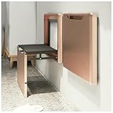 BDXZJ Wandmontierter Schuhwechselhocker Aus Metall, Faltbarer Sitz Mit Weicher Polsterung, Duschsitz Klappbar Wandmontage, Klappsitz Wand, Wandklappstuhl, Versteckter Fußhocker, Stühle A