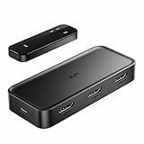 uni HDMI Switch 4K@60Hz, HDMI Splitter 3 In 1 Out, HDR HDMI Verteiler 3D mit Fernbedienung, kompatibel mit Laptop, PS5/4/3, Ruko, Apple TV, Fire Stick, Blu-Ray Player usw.