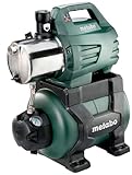 Metabo Hauswasserwerk HWW 6000/25 Inox – 600975000 – Nennaufnahmeleistung: 1300 W – Max. Fördermenge: 6000 l/h und max. Förderhöhe: 55 m – 500 x 307 x 600 mm