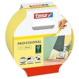 tesa Malerband Professional - Malerkrepp aus dünnem Washi-Papier zum besonders präzisen Abkleben bei Malerarbeiten - für innen und außen - 25 m x 38mm