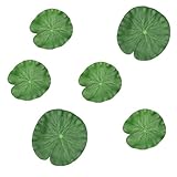 Cheerix seerosen künstlich, 6 Stück Lilien Pads schwimmender Schaumstoff Lotusblätter realistische Seerosen, 10/20cm Durchmesser, perfekt für Teichdekoration.