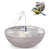 matches21 HOME & HOBBY Solar-Brunnen Set für draußen - Tiefe 45 cm Schale Sand beige als Garten-Brunnen Spring-Brunnen