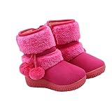 BESPORTBLE Winter Warme Schneestiefel Mädchen Rutschfeste Lauflernschuhe Weiche Sohlen Niedliche Winterschuhe für Junge Mädchen