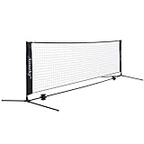 Aoneky Tennis Kit 2M/3M /6M x83cm, Metallrahmenständer und Stark PE-Tennisnetz | Tragbares Pickleball Tennisnetz mit Aufbewahrungstasche für Garten Strand Pool(3m)