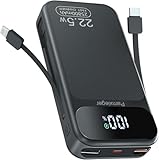Power Bank 25800mAh 22,5W Externer Handyakku PD3.0 QC4.0 Schnell Aufladende LCD Display Powerbank mit USB C Ausgängen & Eingängen Tragbares Ladegerät für Smartphones