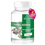 Vitamintrend Alfalfa 500mg, 360 Tabletten, 4:1 Extrakt, Nahrungsergänzungsmittel vegan ohne Magnesiumstearat, in Deutschland hergestellt