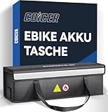 Coicer E-Bike Akku Tasche Feuerfeste, Schutz Feuerfeste Box für Akkus Explosionsgeschützte Lipo Fahrrad, Safe Bag Ebike, Akku Schutzhülle Große Batterieaufbewahrung Zubehör (L-51.8X14.5X15 cm