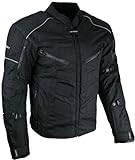 HEYBERRY Kurze Textil Motorrad Jacke Motorradjacke Schwarz Gr. XXL