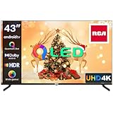 RCA 43 Zoll QLED Fernseher 4K UHD Smart TV HDR HLG Dolby Audio Android TV Google Assistant Triple Tuner WiFi Bluetooth HDMI USB (2023)