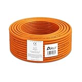 ARLI CAT 7 Verlegekabel 100m Netzwerkkabel CAT.7 LAN Halogenfrei Installationskabel SFTP S/FTP CAT7 PIMF Kabel Netzwerk Verkabelung Datenkabel AWG23/1 geschirmt Gigabit Kupfer Ethernet Klasse F 100 m