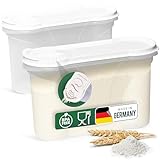 Novaliv Schüttdosen 2er SET Vorratsdose zum Streuen 1,3 Liter - Maße (LxBxH): 22 x 13 x 8,5 cm - Dose mit Deckel 1l für Müsli Mehl Zucker Dosen Küchen Organizer Food Box Meal-Prep-Boxen