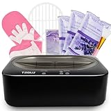 Teglu 2025 Paraffinbad für Hände und Füße 4L, Parafinwachsbad Moisturizing Kit mit 3x 450g Paraffinwachs Spa zu Hause, Paraffinbäder schwarz