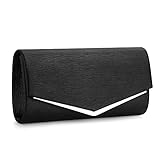 BAIGIO Abendtasche Damen Glitzer Damen Clutches Schwarz Brauttasche Elegante Clutch Schultertasche Tasche für Hochzeit Party Cocktail