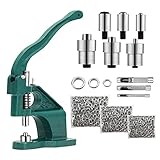Inncen 1500 Ösen Ösenpresse Ösenstanze Nietenpresse Druckknopfpresse Handpresse Set mit 3 Matrizen 6/10/12 mm und 3 Locher für Ösen Nieten Textilien Leder Vorhänge