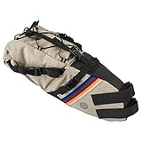 AGU Seat-Pack Satteltasche Fahrrad, 10L Fahrradtasche Sattel für Bikepacking, Wasserabweisend, Reflektierend, Einfache Montage, 100% Recyceltes Polyester - Vintage