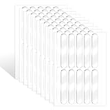Aeaocvo 100 Stück Silikonstreifen Selbstklebend, 10 x 2 mm Schutzpuffer Selbstklebend, Transparent Möbelstoßstangen für Tür Schubladen Schränke Toilettendeckel