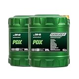 BandelOne enthält 2x 20L Fanfaro Pdx 5W-40 Synthetisches Motoröl Acea C3 auch Cng + Lpg