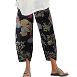 Trainingshose für Damen, normale Passform, Kordelzug, Büro, öffentliches Motorrad, Interview, Jeans, leicht, kariert, mit Taschen, Schwarz , M