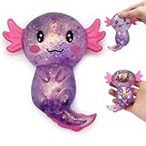 Mrltau Axolotl Sugar Squeeze Toy, Squishy Axolotl Spielzeug, 10 × 8 cm, Axolotl Antistressball Kinder Erwachsene (Lila)
