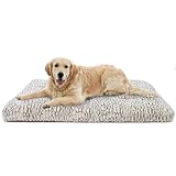 CALIYO Hundebett MittelgroßE Hunde, Hundekissen Waschbar, OrthopäDisches Hundematratze PlüSch-Hundematte, Geeignet für GroßE Hunde, 94x63x8 cm, Hellgrau