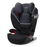 CYBEX Gold Kinder-Autositz Solution S-Fix, Für Autos mit und ohne ISOFIX, Gruppe 2/3 (15-36 kg), Ab ca. 3 bis ca. 12 Jahre, Granite Black