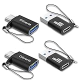 Oliveria USB C auf USB Adapter 4 Stück, Typ C auf USB 3.0 Adapter,Thunderbolt 3 auf USB Buchse OTG Adapter für Phone 15, MacBook Pro 2022/2021/2020, Galaxy und weitere