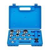 Wiltec Lochstanzer Set 13 in 1, Locheisensatz 13-teilig, Stanzeisen Set aus Stahl, Stanzwerkzeug 5-35 mm, Henkellocheisen inkl. Aufbewahrungsbox