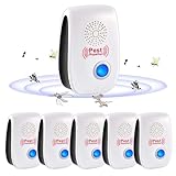 Ultraschall Schädlingsbekämpfer, 6 Stück Insektenschutzmittel Moskitoschutz Innenräumen Pest Repeller, Schädlingsbekämpfung Insekt gegen Moskito, Kakerlake, Mäuse, Spinnen, Fliegen
