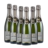 Brut Dargent Blanc de blancs Extra Brut | 6 x 0,75 L | 11% Vol. | Schaumwein Aus Frankreich | Trocken & Raffiniert | Perfekt für große Feste